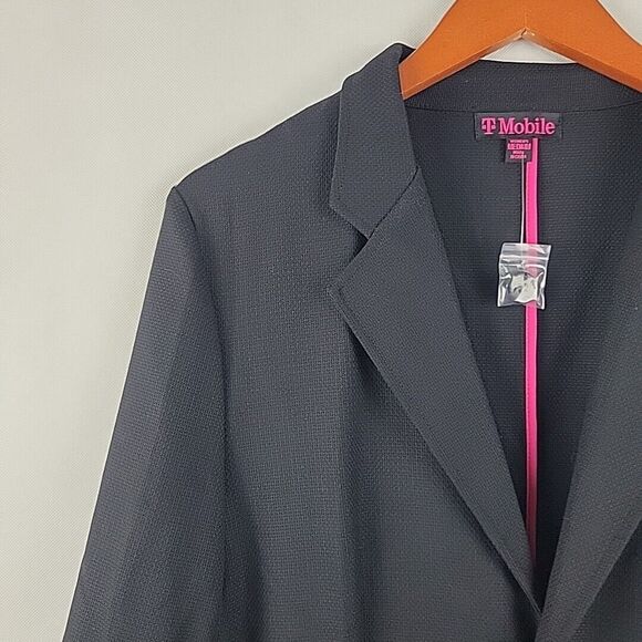 T-Mobile Employee Blazer Womens Medium Black Pink Uniform Jacket NWT - Picture 2 of 11
